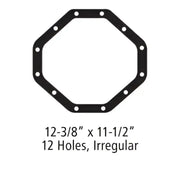 Black octagonal Auburn Gear Chrysler differential cover gasket with 12 bolt holes for gear Chrysler models