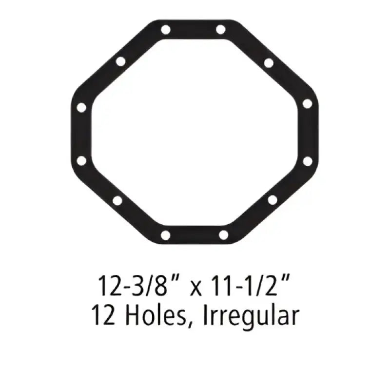 Black octagonal Auburn Gear Chrysler differential cover gasket with 12 bolt holes for gear Chrysler models
