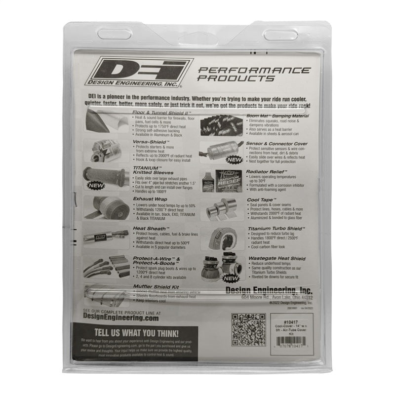 DEI 10417 DEI Cool-Cover 14in w x 3ft - Air-Tube Cover Kit