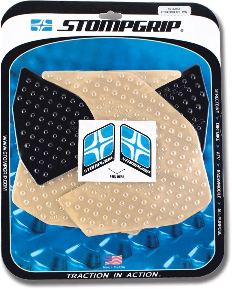 STOMPGRIP Tank Pad Kit Volcano Clear for Powersports