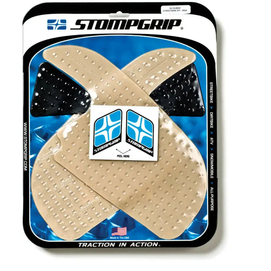 STOMPGRIP Tank Pad Kit Volcano Clear for Powersports