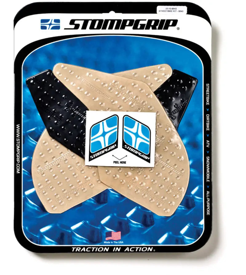 STOMPGRIP Tank Pad Kit Volcano Clear for Powersports