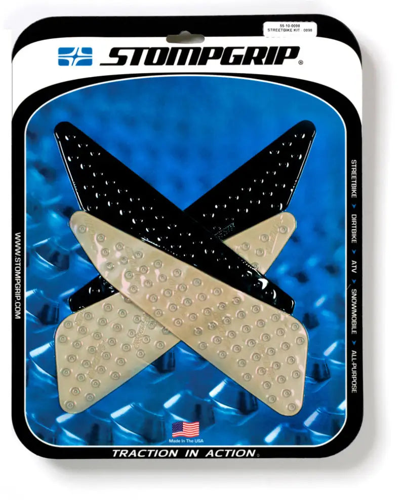 STOMPGRIP Tank Pad Kit Volcano Clear for Powersports
