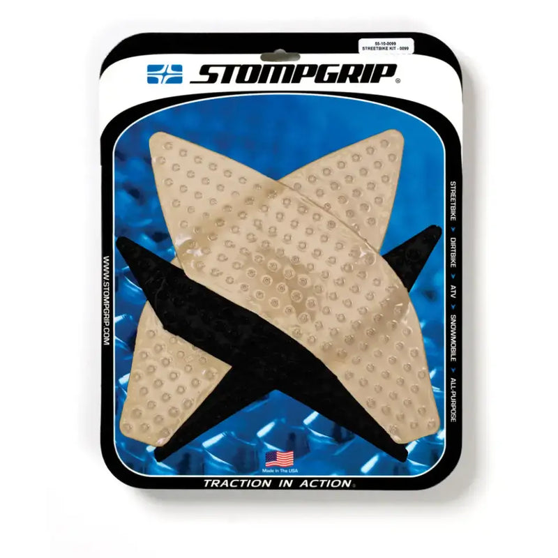 STOMPGRIP Tank Pad Kit Volcano Clear for Powersports