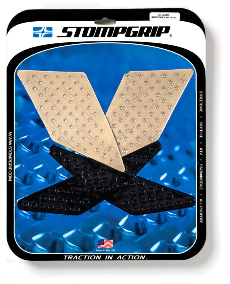 STOMPGRIP Tank Pad Kit Volcano Clear for Powersports