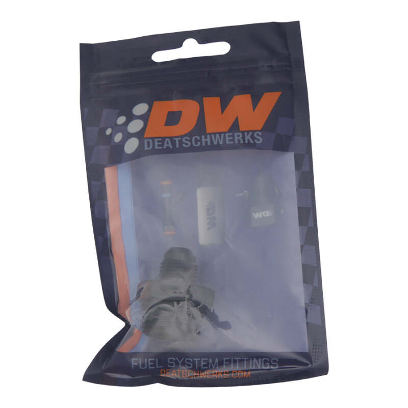 DeatschWerks 6-02-0407-B DeatschWerks 10AN ORB Male to 6AN Male Flare Adapter (Incl O-Ring) - Anodized Matte Black