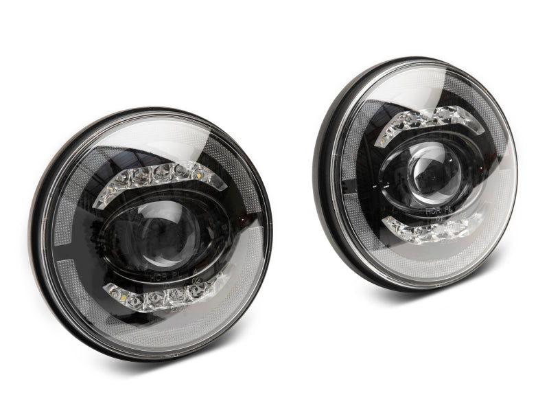 Raxiom J132813 Raxiom 07-18 Jeep Wrangler JK Axial Series LED Headlights- Black Housing (Clear Lens)