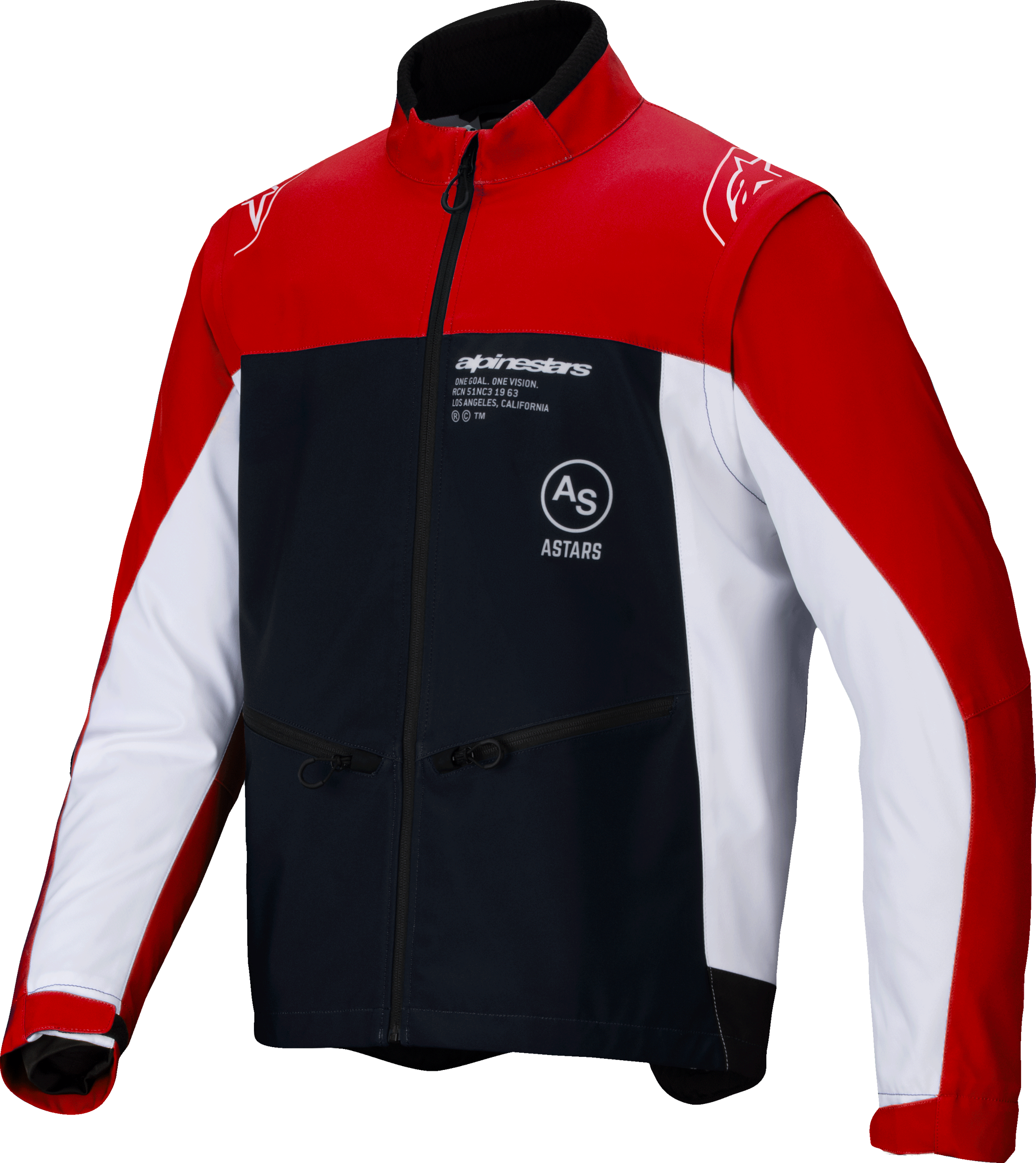 Lite Dura Softshell Jacket Black/Bright Red/White Lg