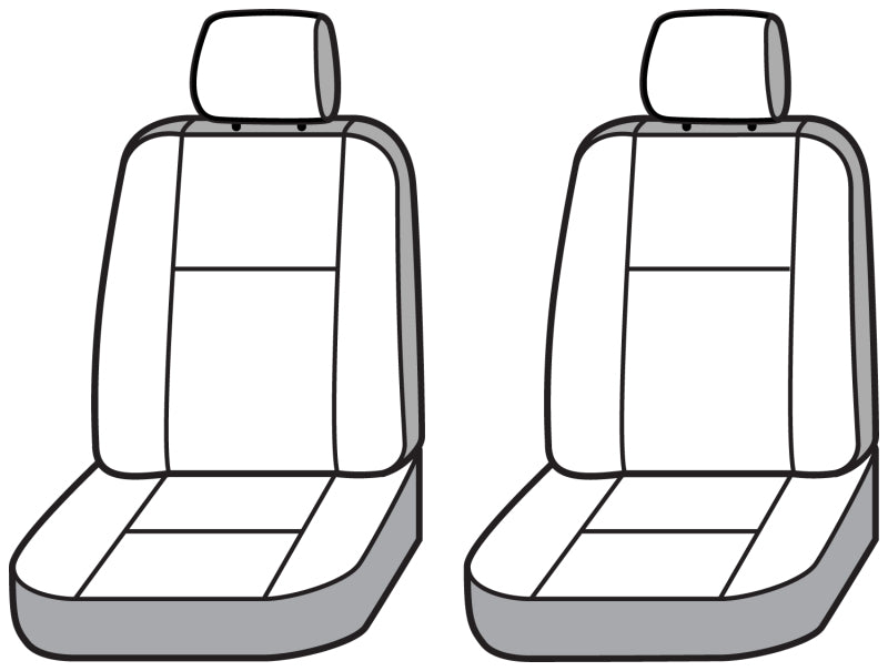 Covercraft 19-24 Chevrolet Silverado Polycotton SeatSaver Custom Front Row Seat Covers - Charcoal