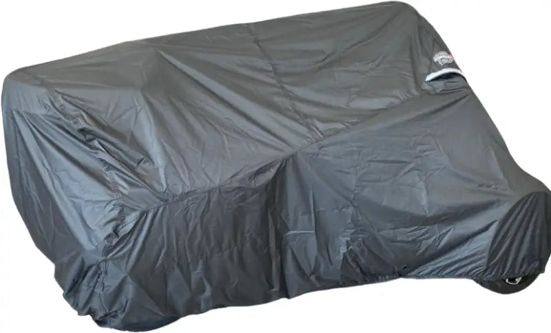 Covered motorcycle with Weatherall Plus Motorcycle Cover offering a snug fit for protection