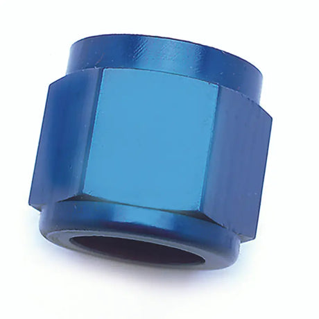 Blue anodized aluminum hose fitting with tube nut for 560318E Speedfx -3An En Tube