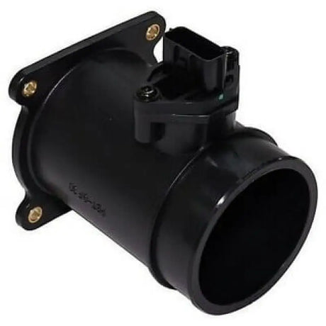 Black plastic mass airflow sensor attached to 560418BK Speedfx -4AN tube nut