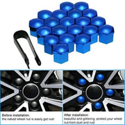 Blue wheel nut covers for 560618 Speedfx -6An tube nut fitting vehicles