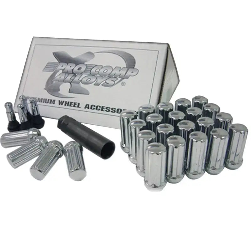 Chrome lug nuts and tool for 560618BK Speedfx -6An Black Tube Nut application