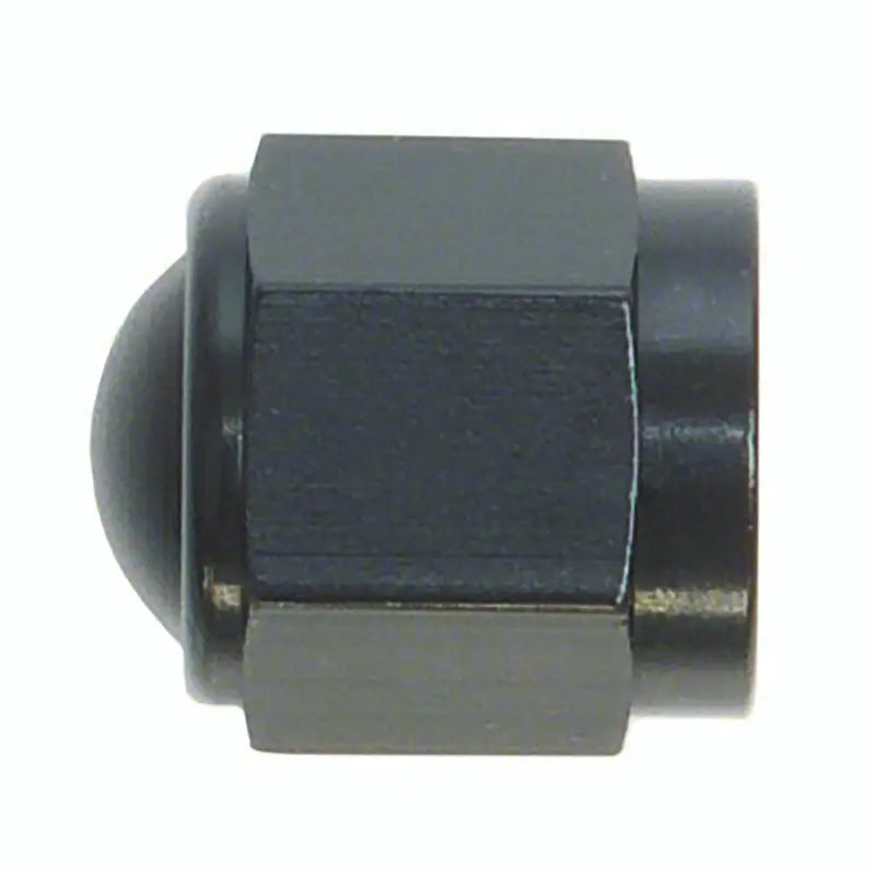 Black anodized hose end cap for 560806BK Speedfx -8AN flare plug display