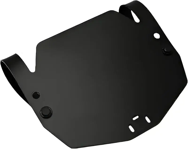 Black metal license plate bracket with -8an tube sleeve for 560819BK Speedfx