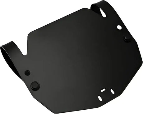 Black metal license plate bracket with -8an tube sleeve for 560819BK Speedfx