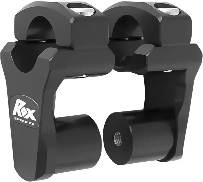 Black motorcycle handlebar risers with -8an tube sleeve for 560819BK Speedfx