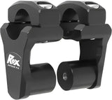 Black motorcycle handlebar risers with -8an tube sleeve for 560819BK Speedfx