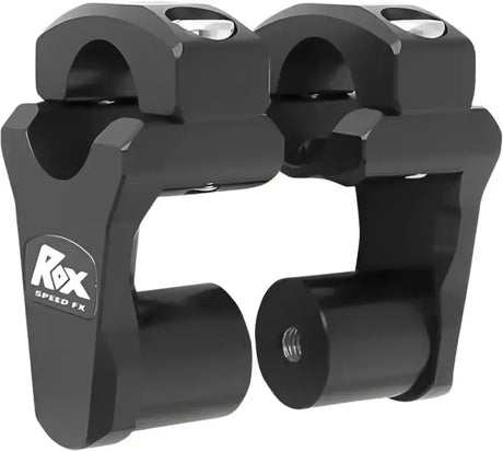 Black motorcycle handlebar risers with -8an tube sleeve for 560819BK Speedfx