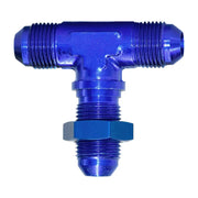 560834 Speedfx -8An Blu Bulkhead Flare Tee - Fittings and Plugs