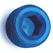 Blue hex socket pipe plug for -10an flare plug from 561006BK Speedfx