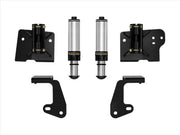 Black Bilstein B6 shocks with silver tops in Tundra rear hyd bump stop kit