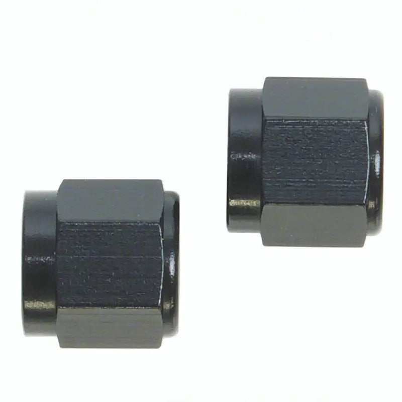 Two black hose fittings for 561218BK Speedfx -12AN tube nut quick connect