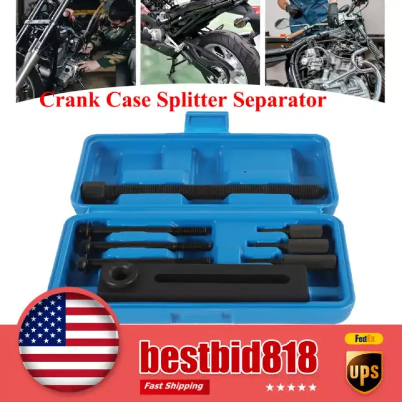Crank case splitter separator tool kit with 561219 Speedfx -12an blu tube sleeve