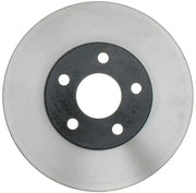 Silver raybestos disc brake rotor with black center for smooth stopping performance