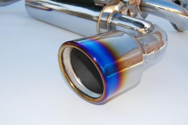 Invidia HS03IFXGID Invidia 03-05 Infiniti FX35/45 Gemini Rolled Titanium Tip Cat-back Exhaust - HS03IFXGID