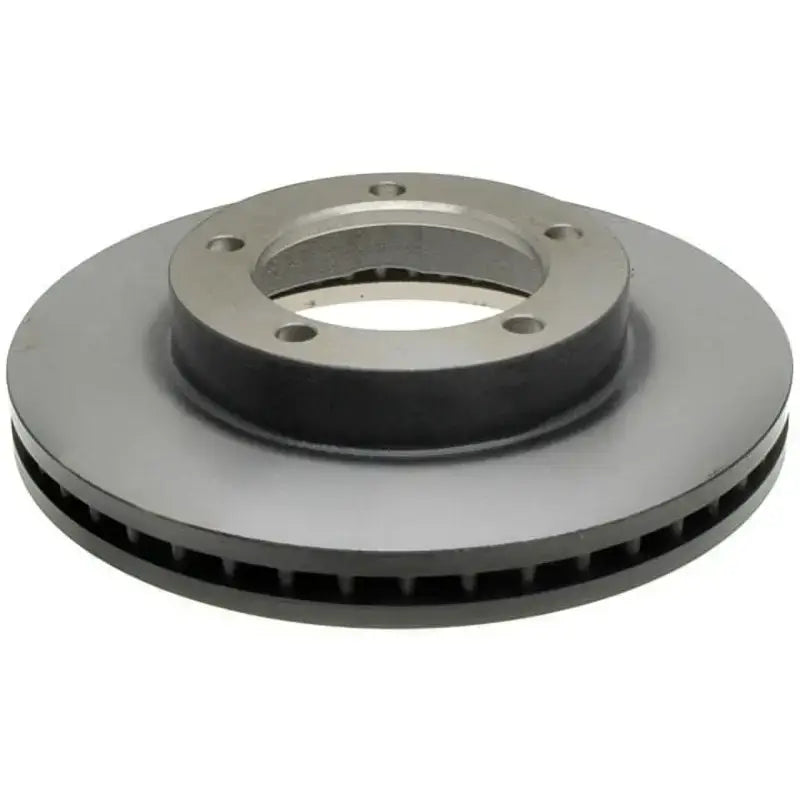 Gray metal brake rotor from Raybestos Disc Rotr for smooth braking performance