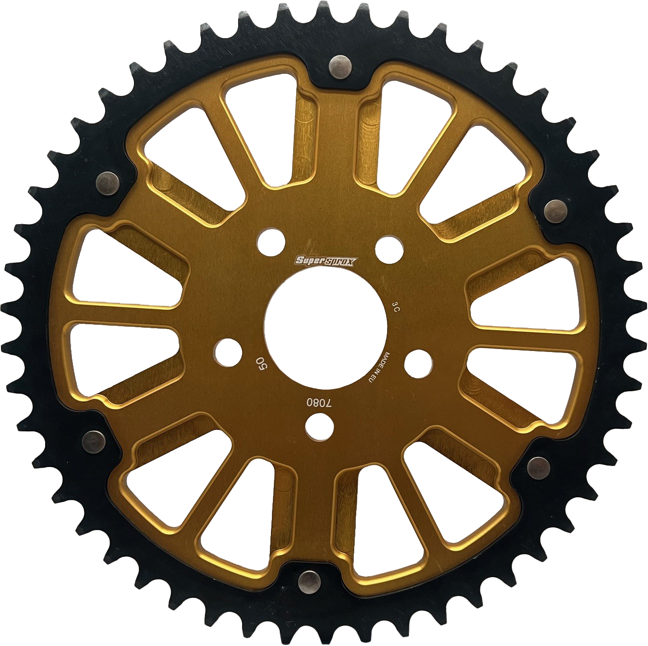 Supersprox Stealth 51T Rear Sprockets RST-7080:51-Gold - Gold Black Sprocket Alum Car Steel Teeth RST-7080:51-GLD