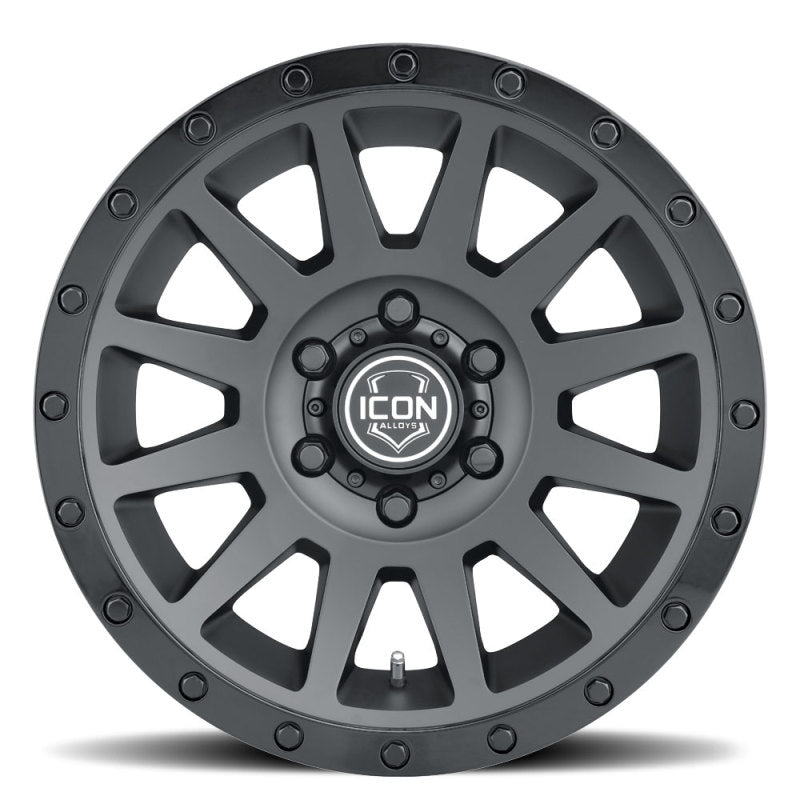 ICON 2017859057DB ICON Compression 17x8.5 6x5.5 25mm Offset 5.75in BS 95.1mm Bore Double Black Wheel - 2017859057DB