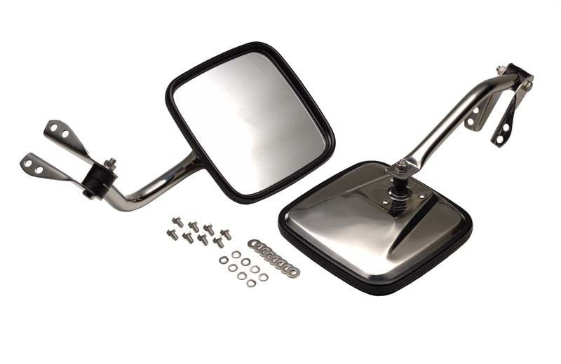 Kentrol 30417 Kentrol 55-86 Jeep CJ Mirror Kit Pair - Polished Silver