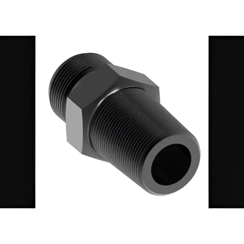 Black threaded metal adapter for -6AN hard tube fitting in Speedfx product lineup