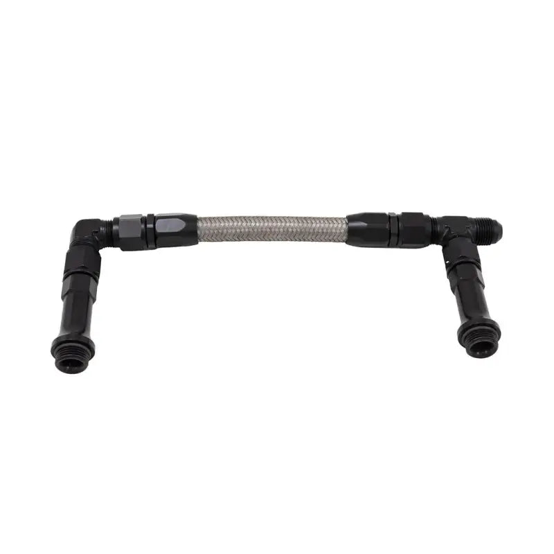 Braided fuel line with black fittings for dual inlet Holley Ultra HP and Inlet Holley Ultra