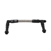 Braided fuel line with black fittings for dual inlet Holley Ultra HP and Inlet Holley Ultra