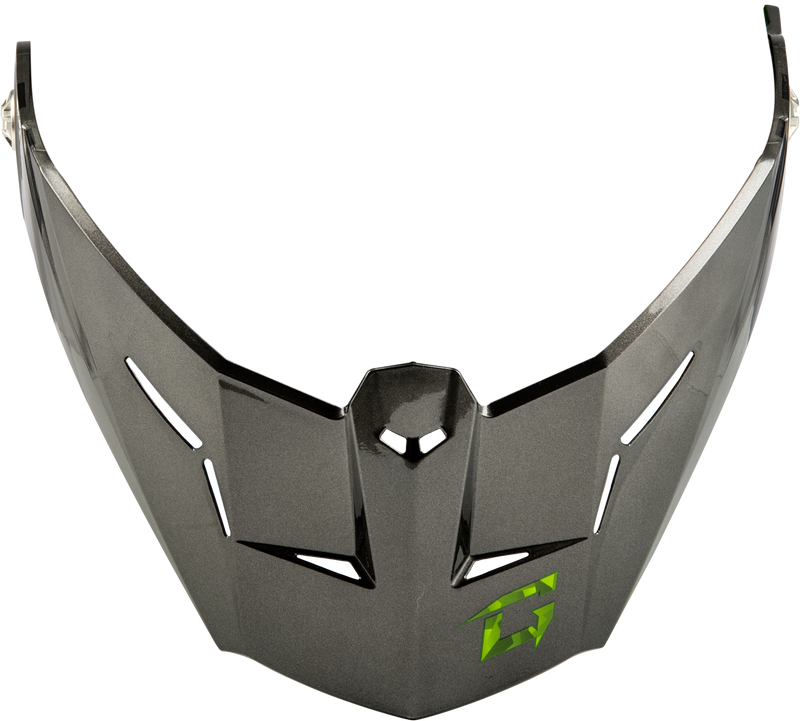 G074154 Gmax Md-74 Visor W/Screws Striker Blk/Silver/Green Metal
