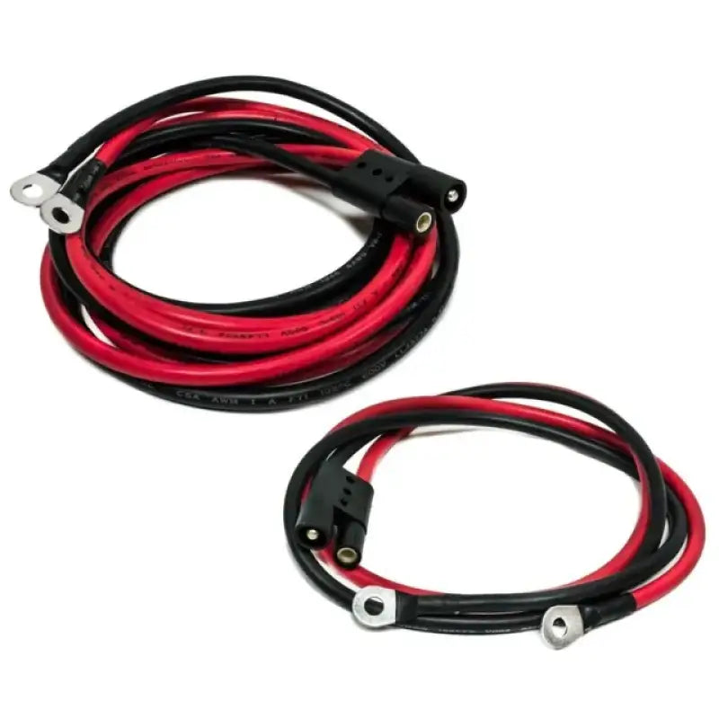 Red and black battery cables for Fuel Cell Bulkhead -8AN setup in Speedfx 579008