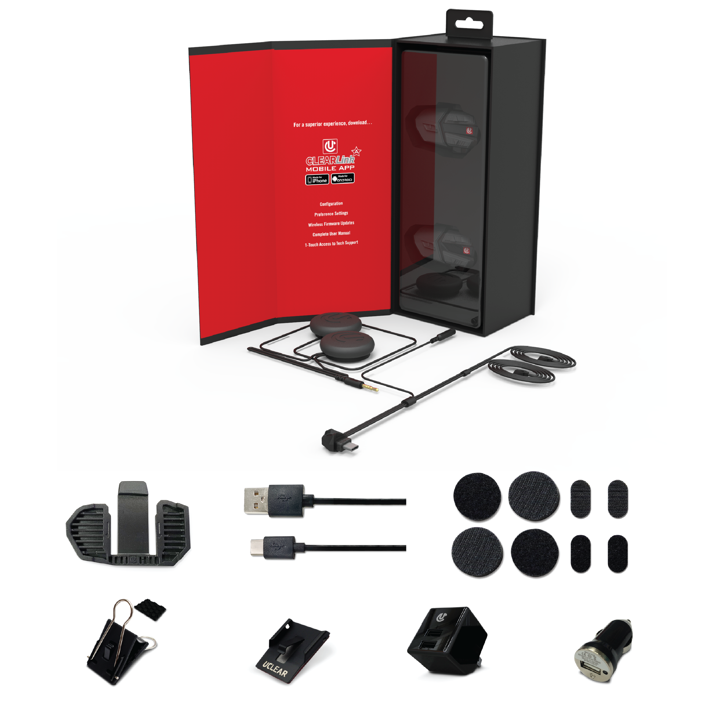 Uclear HDX-V Helmet Audio Kit Audio/Visual/Communication 180513 - Motion HDX-V Dual Dual