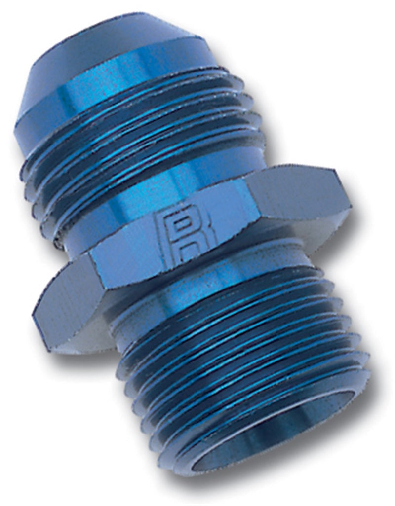 Russell 670550 Russell Performance -8 AN Flare to 16mm x 1.5 Metric Thread Adapter (Blue) - 670550