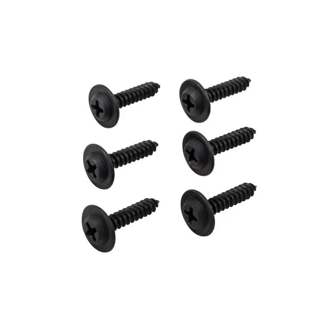 Six black pan-head screws for TrailFX replacement flare mounting setup