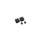 Two black trailfx replacement slot brackets with screws for easy installation