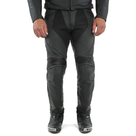 Dainese Pony 3 Leather Pants Perforated Matte Black Size - 48 - Dainese