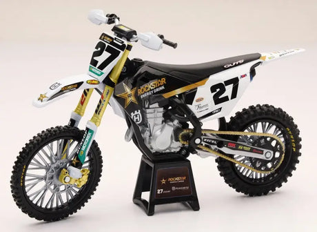 NEW-RAY 1:12 Scale Rockstar Husqvarna Team Fc450 Malcolm Stewart #27 for Powersports