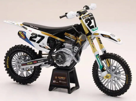 58403 New-Ray 1:12 Scale Rockstar Husqvarna Team Fc450 Malcolm Stewart #27 