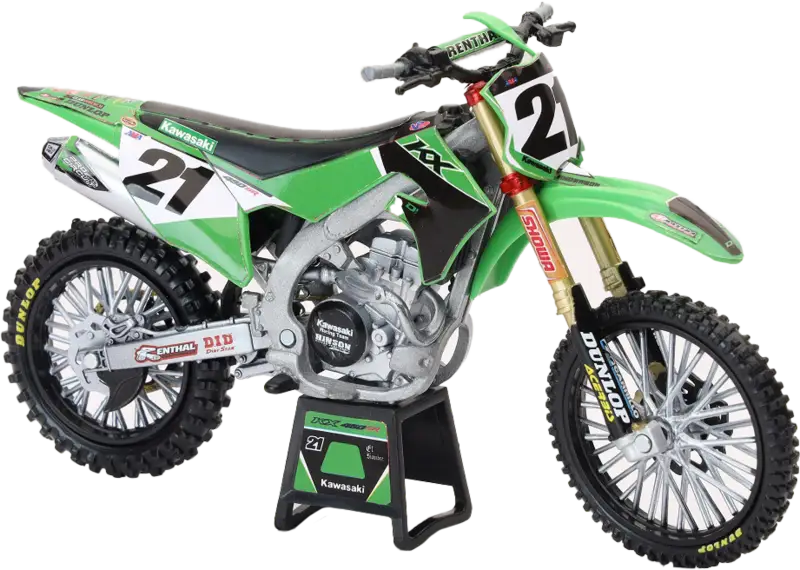 58413 New-Ray 1:12 Scale Kawasaki Factory Team Kx450F Jason Anderson #21 
