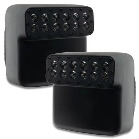 Two black LED lights from the 5855-001 Oracle Light for Jeep JL/JT side mirrors
