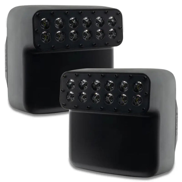 Two black LED lights from the 5855-001 Oracle Light for Jeep JL/JT side mirrors